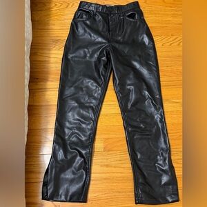 Abercrombie & Fitch Black Vegan Leather Pants